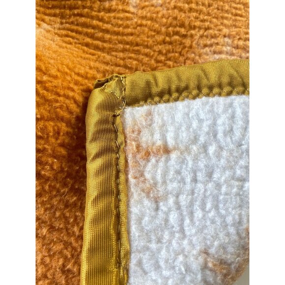 Vintage baby blanket, reversible fleece with satin trim, elf and stars - Picture 8 of 10